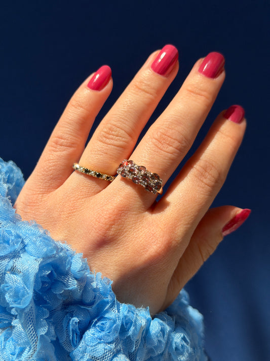 10ct pearl & sapphire ring