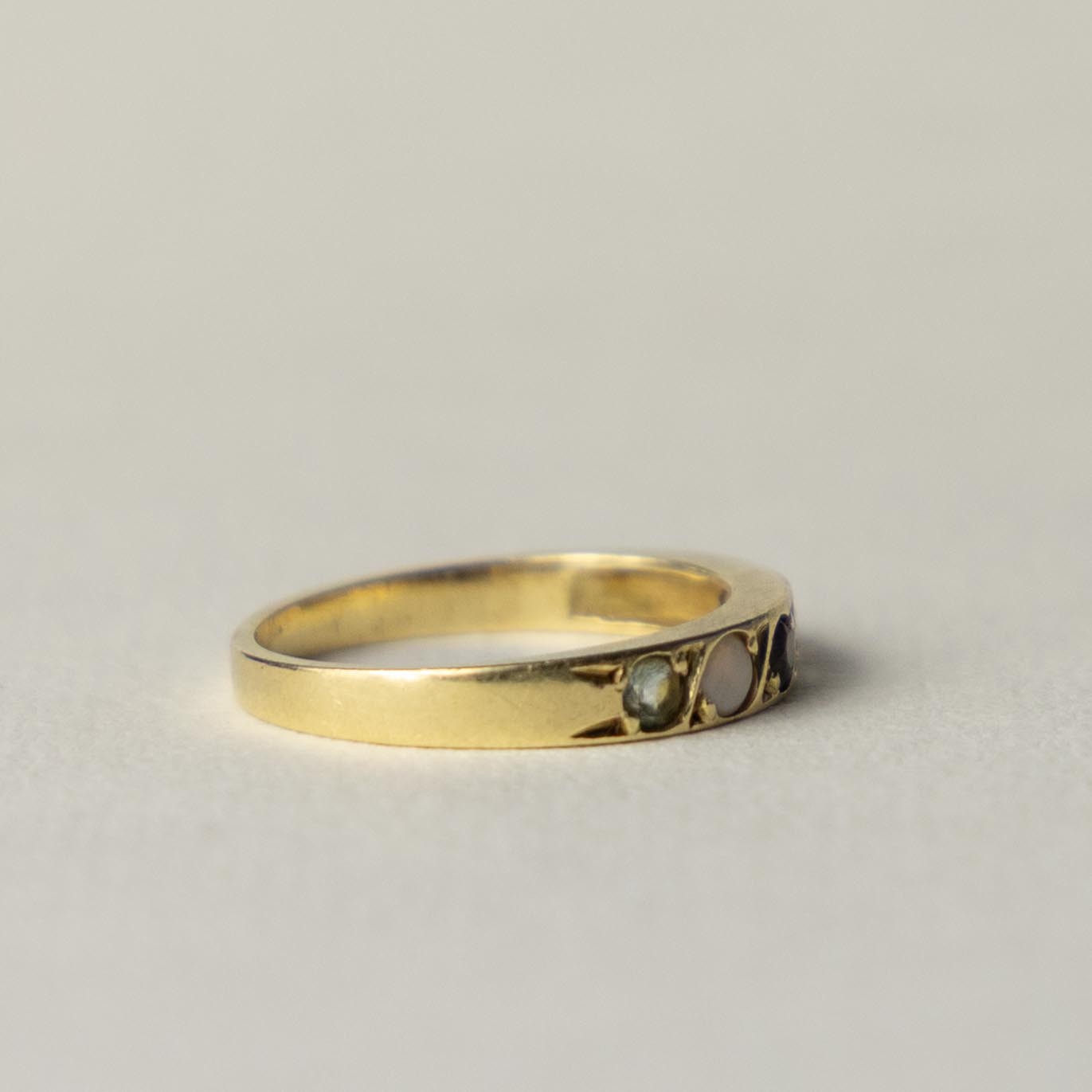 14ct multi gem band ring