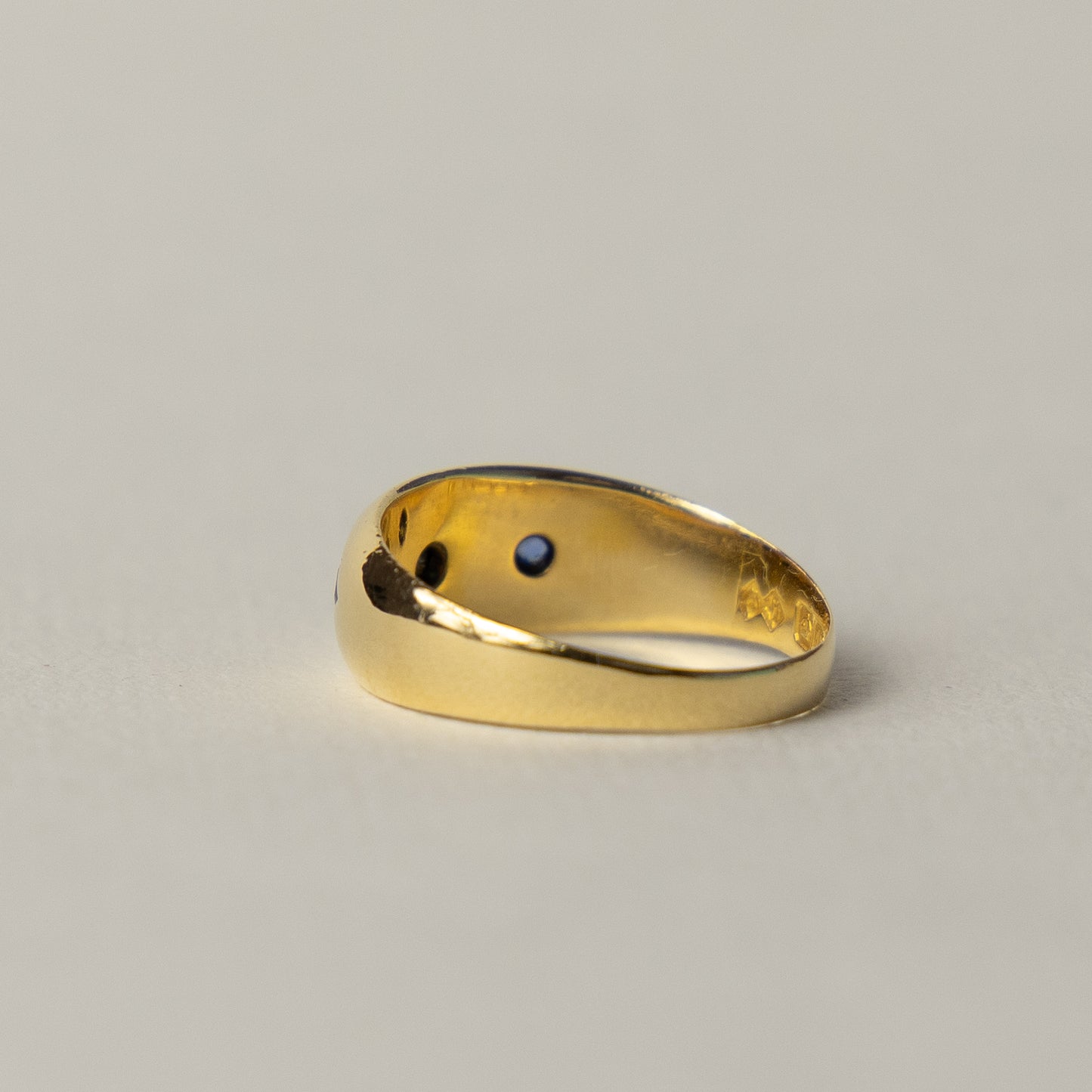 antique 18 carat gold Edwardian starbust band ring