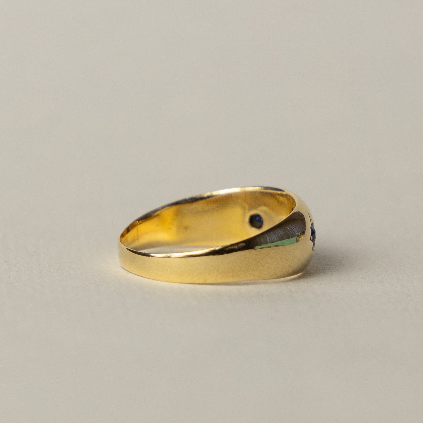 antique 18 carat gold Edwardian starbust band ring
