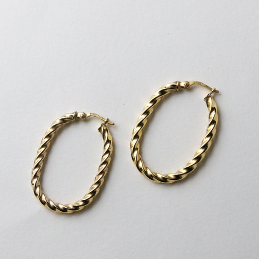 9ct twisted hoops