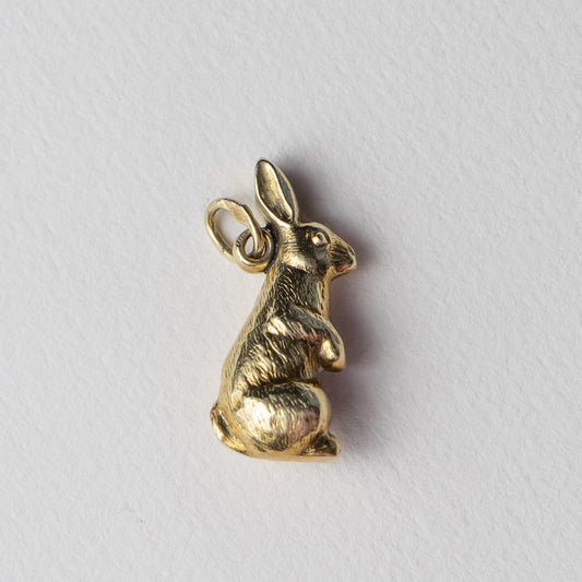 14 carat gold bunny pendant