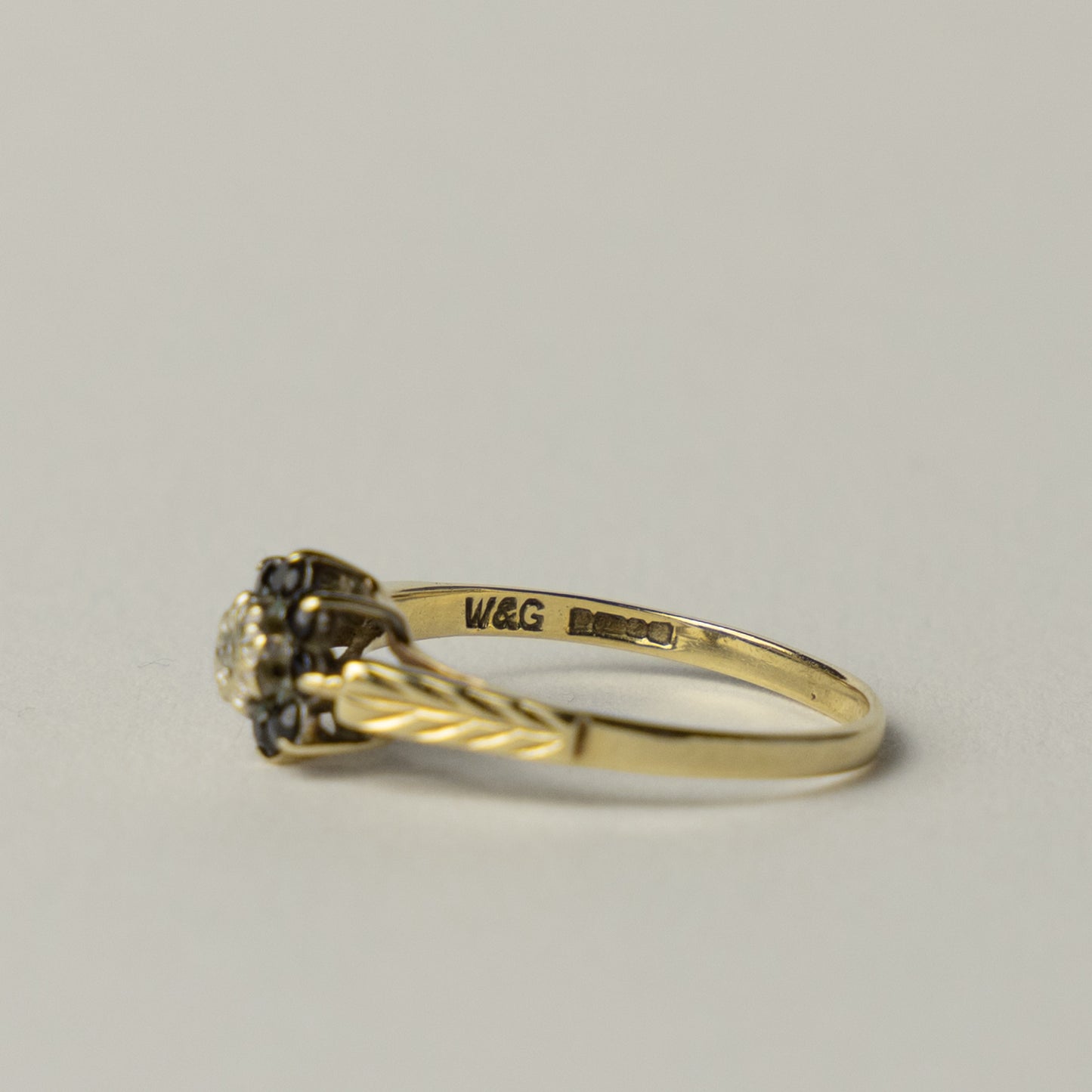 9 carat flower cluster ring