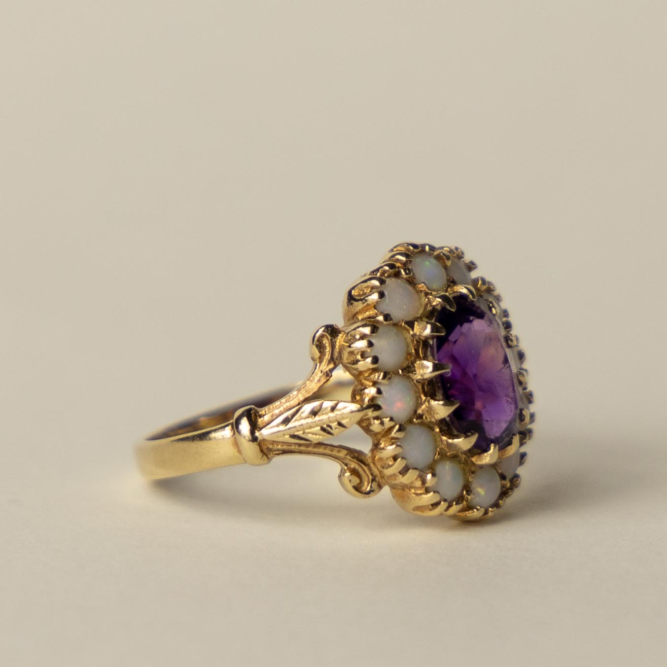 9ct opal amethist Victorian style