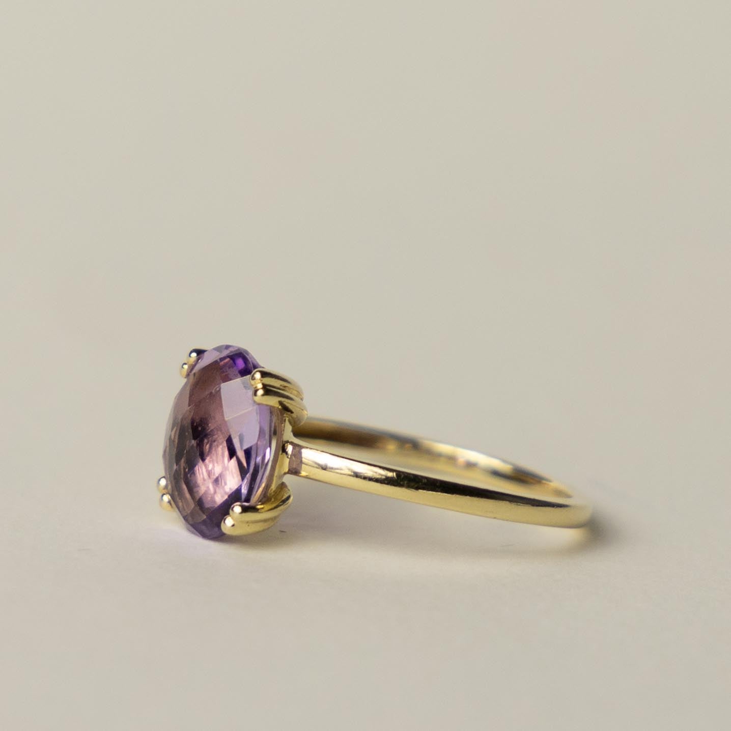 14ct facet amethist solitaire