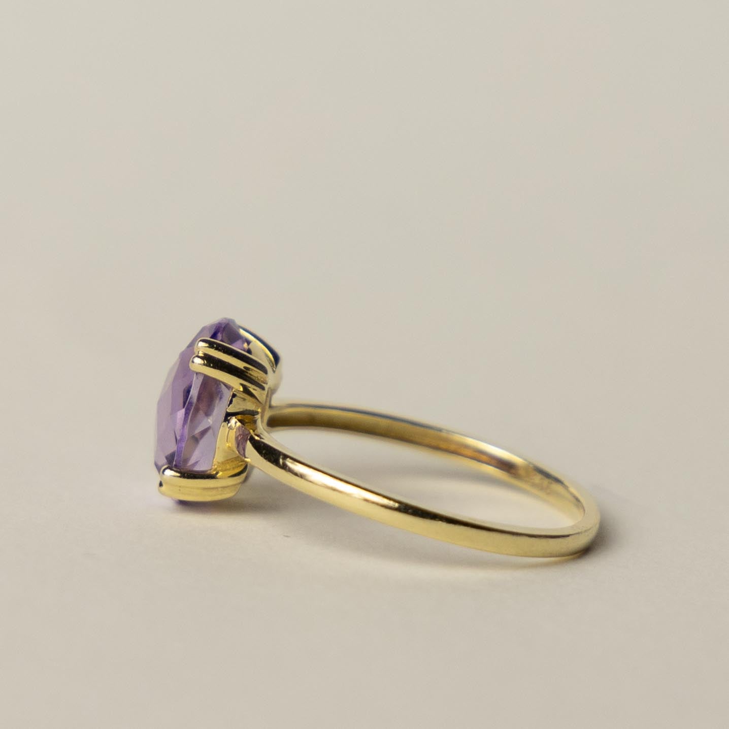 14ct facet amethist solitaire