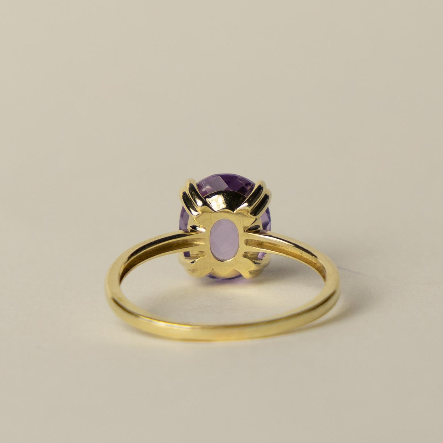 14ct facet amethist solitaire