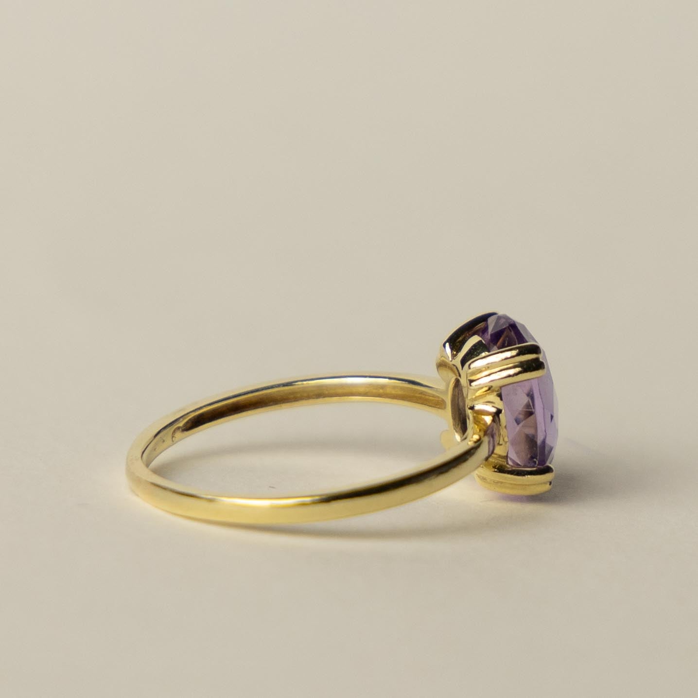 14ct facet amethist solitaire