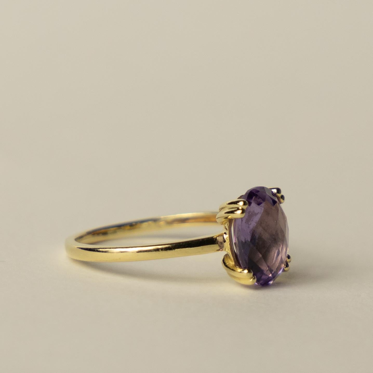 14ct facet amethist solitaire