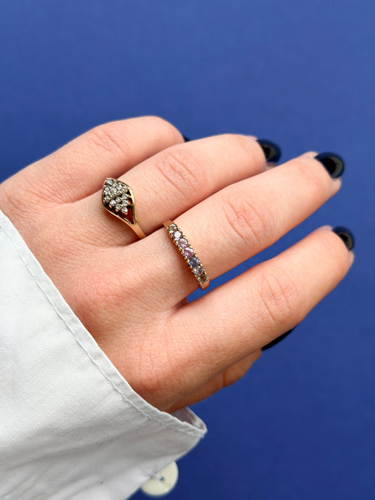 9ct sapphire band ring