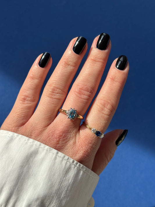 9ct Diana topaz & diamond