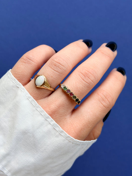 9ct opal signet ring