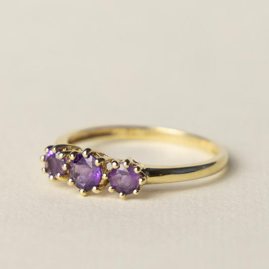 9ct amethist trilogy