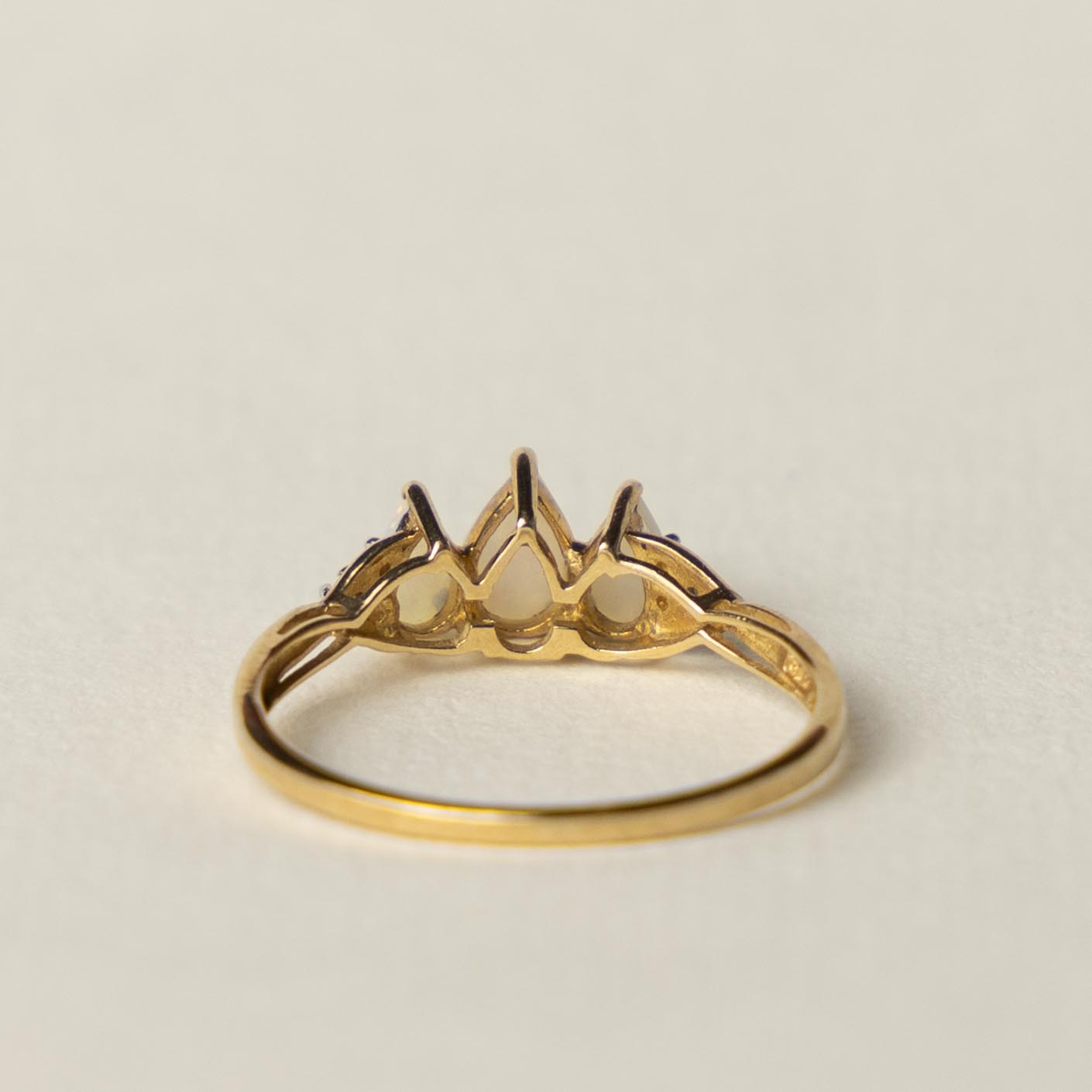 9ct opal & diamond trinity