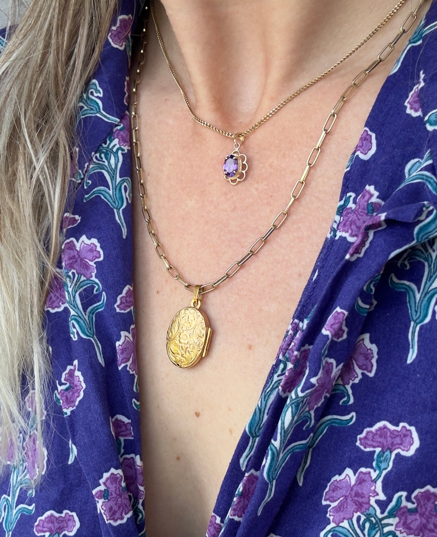 9ct amethist pendant