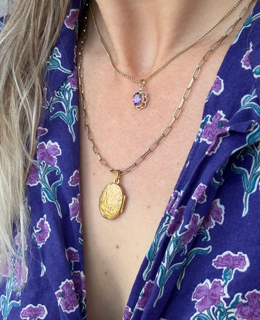 9ct amethist pendant