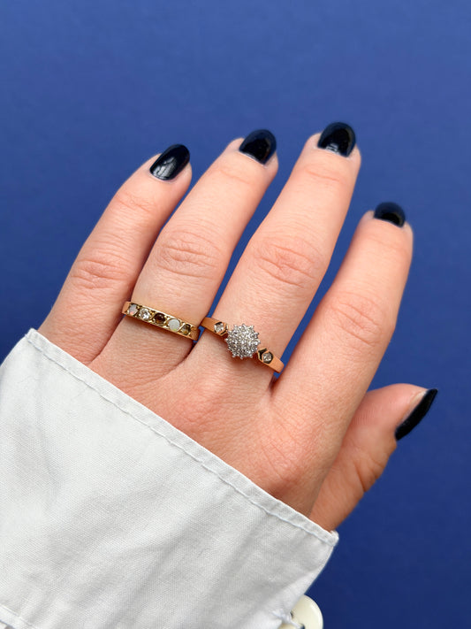 14ct multi gem band ring