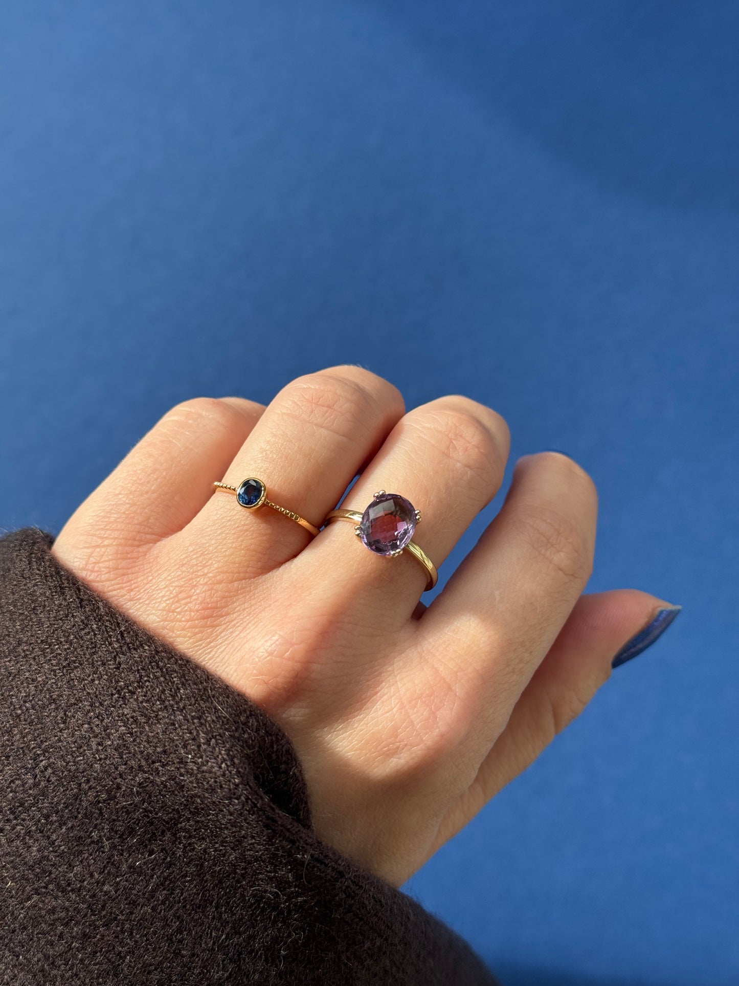 14ct facet amethist solitaire