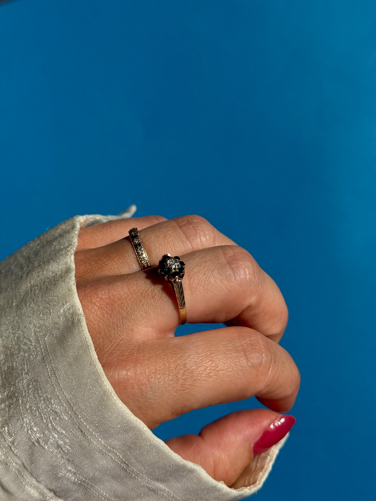 9 carat flower cluster ring