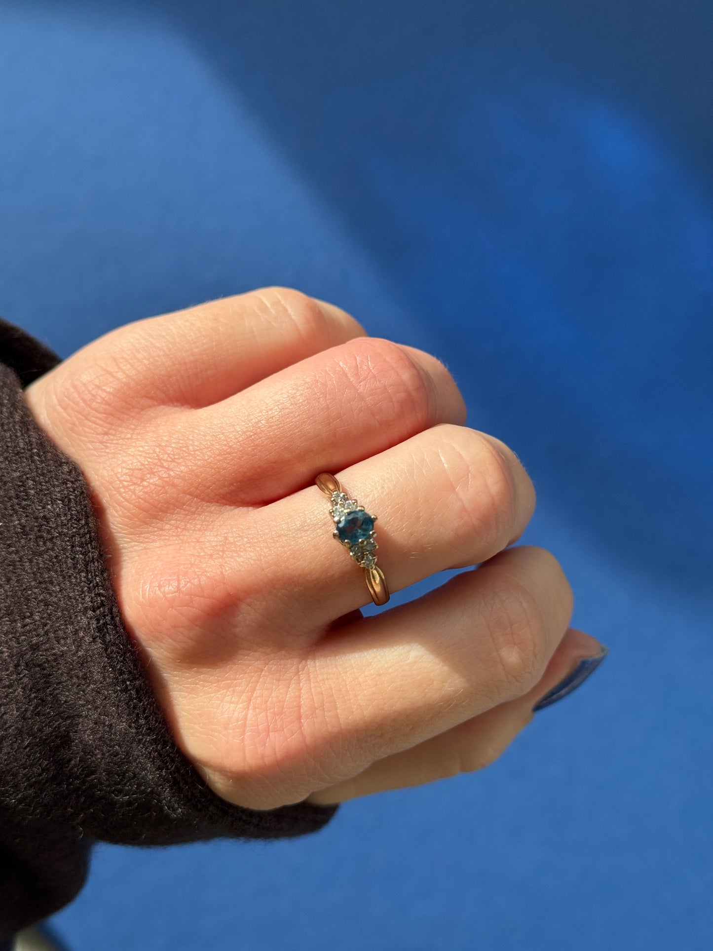 9ct topaz & diamond