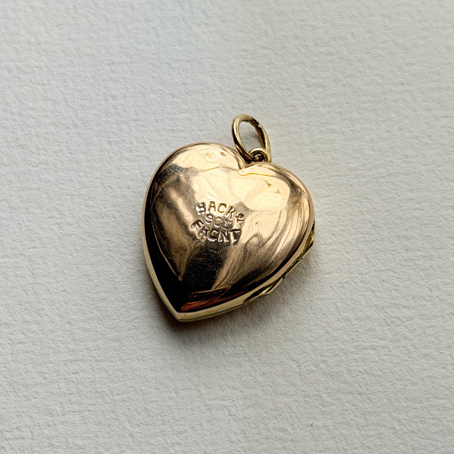 antique 9ct engraved heart locket