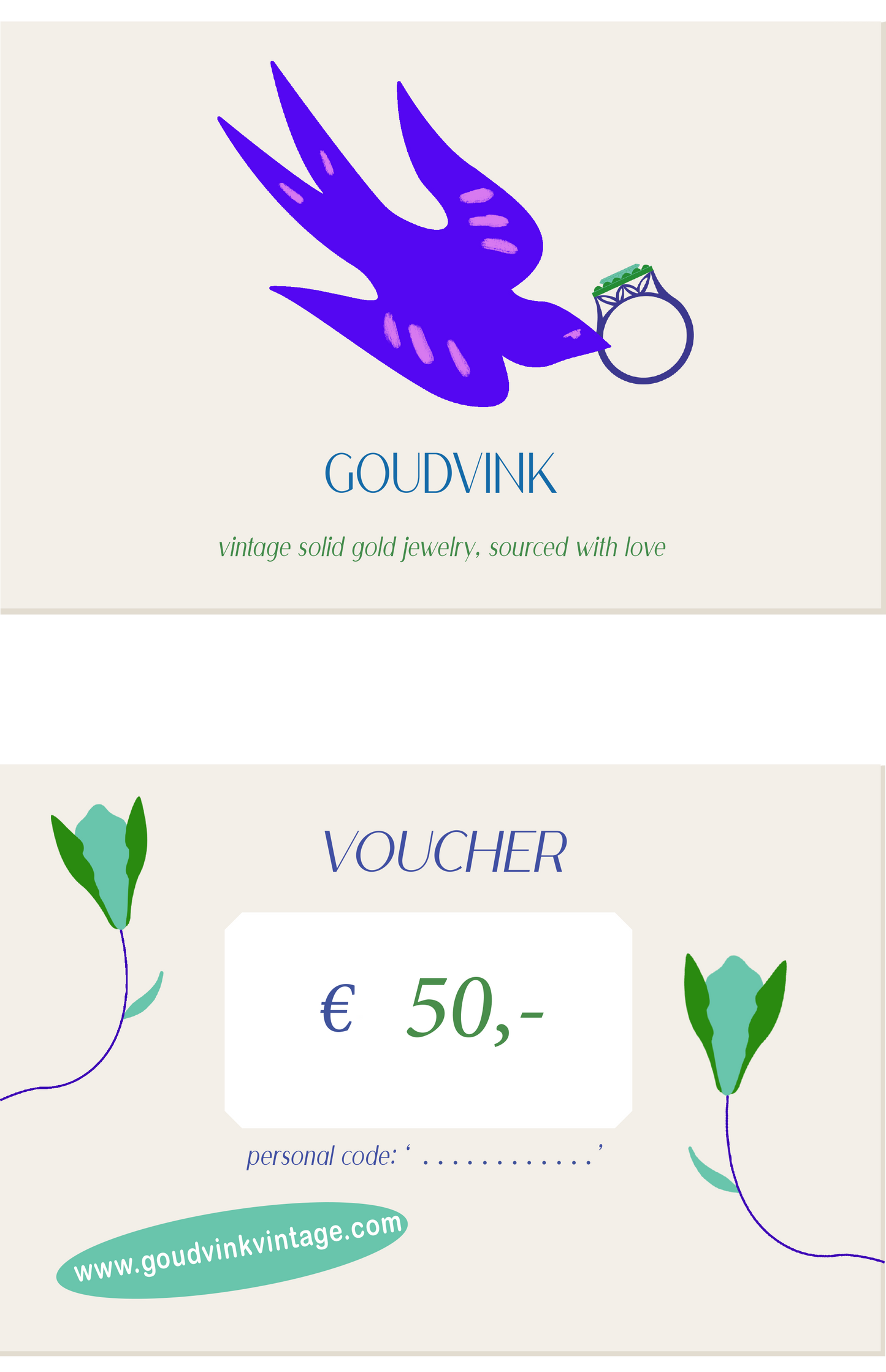 Goudvink gift card