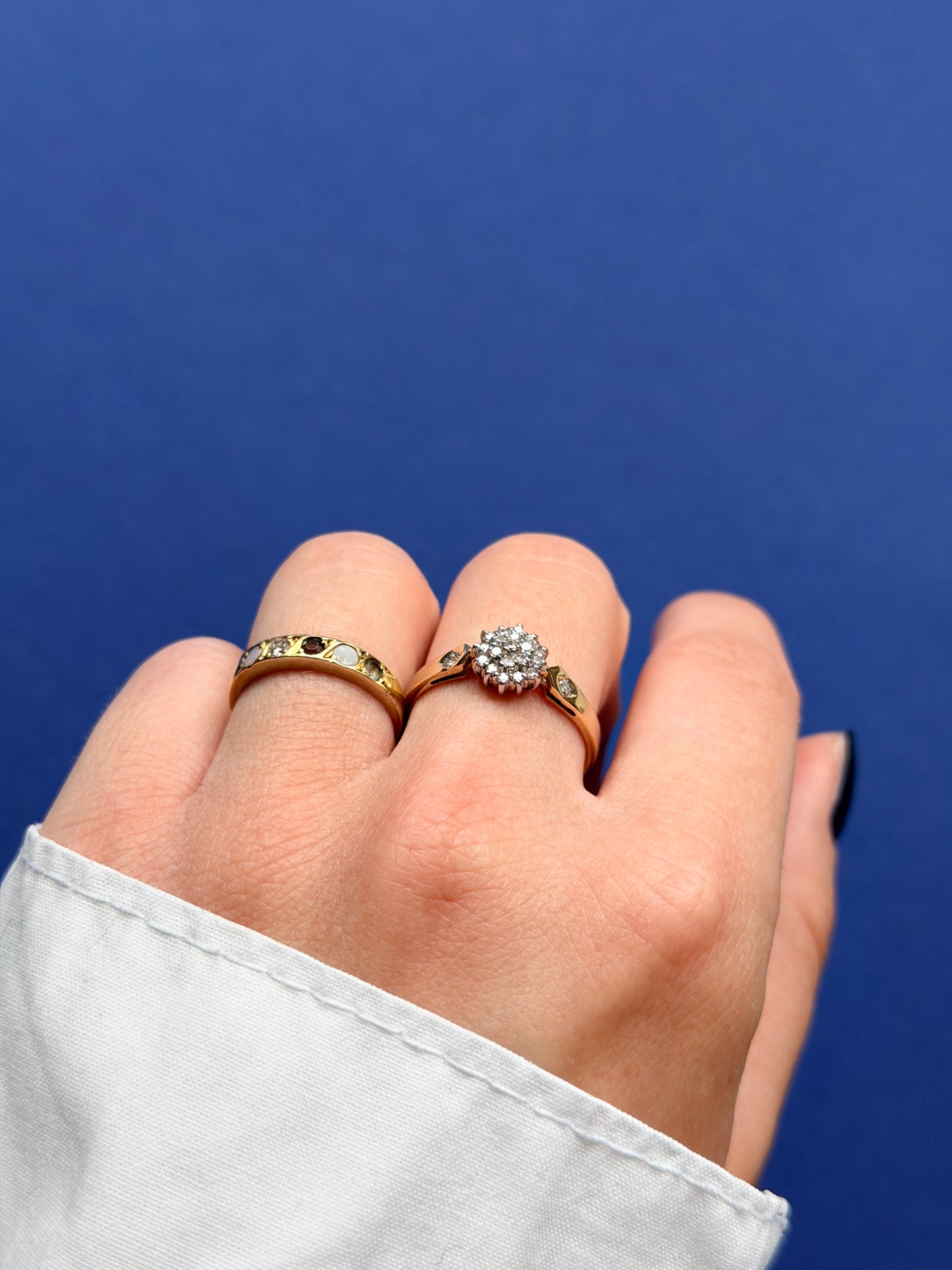 14ct diamond cluster ring