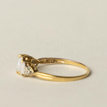 9ct opal & diamond trinity