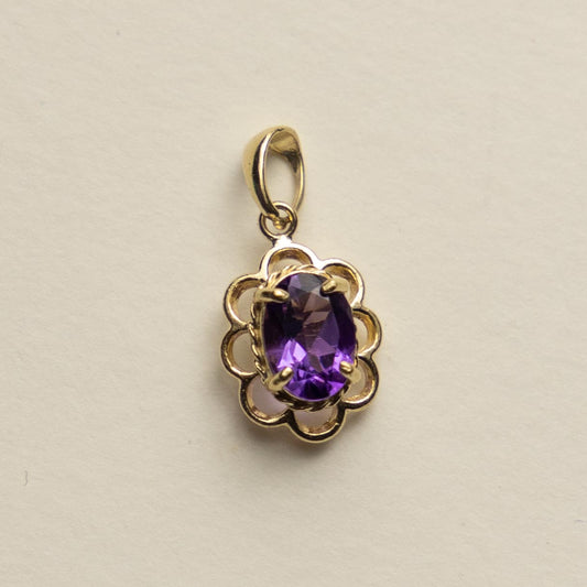 9ct amethist pendant