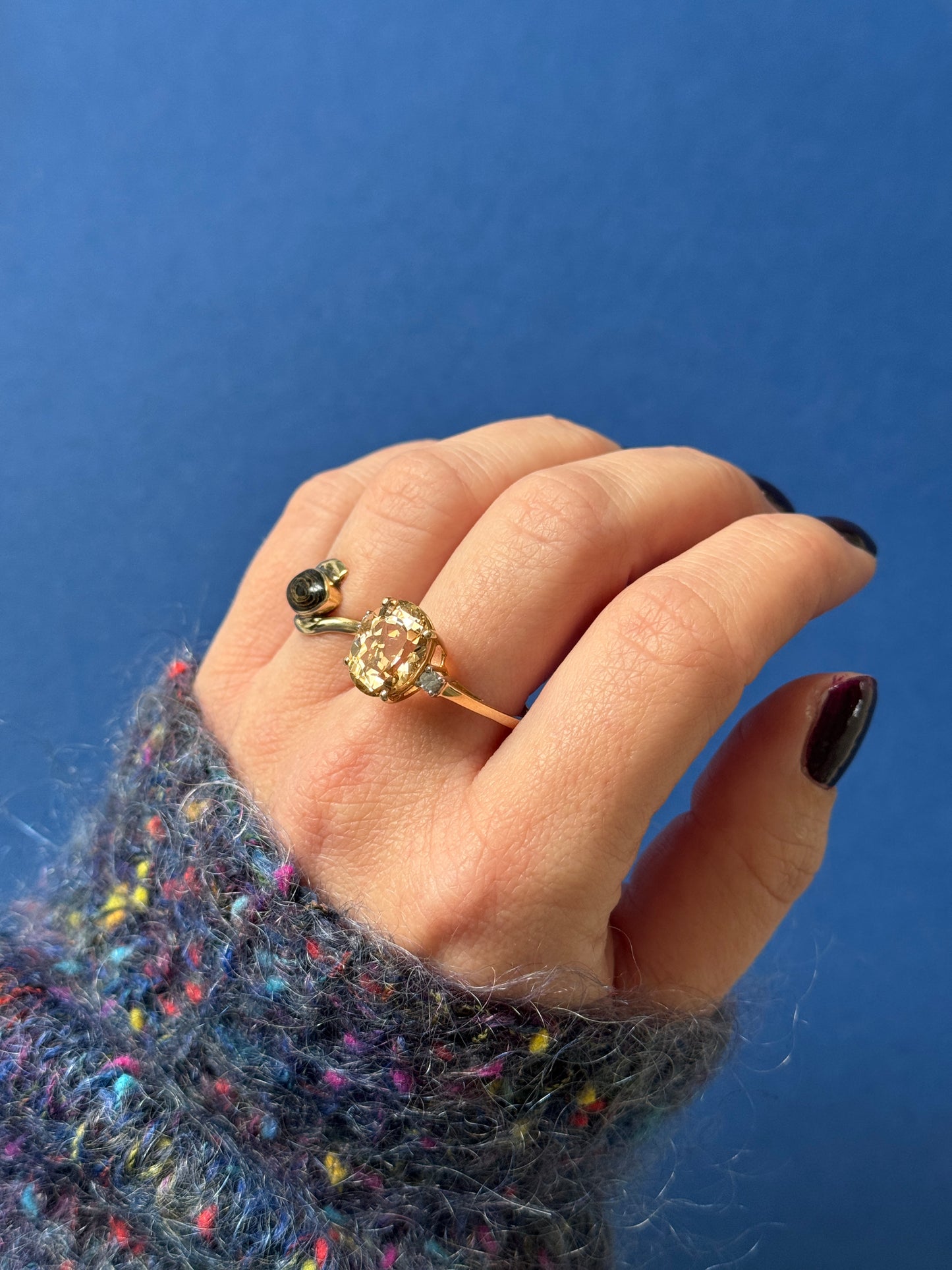 10ct citrine topaz solitaire