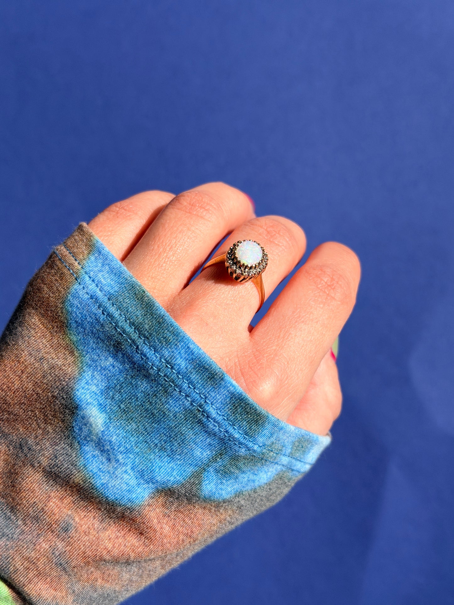 9ct opal diamond halo