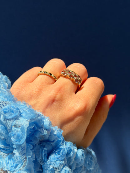 10ct pearl & sapphire ring