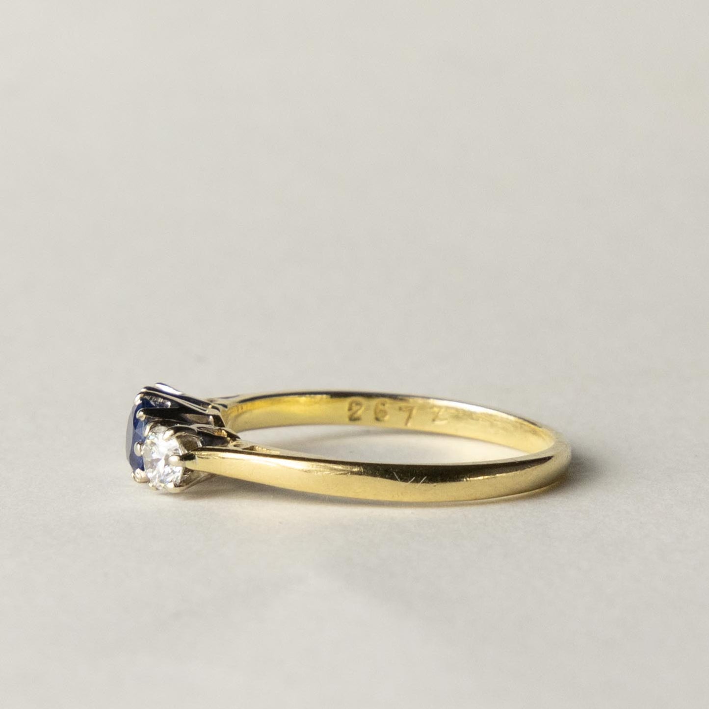 18ct sapphire & diamond trilogy