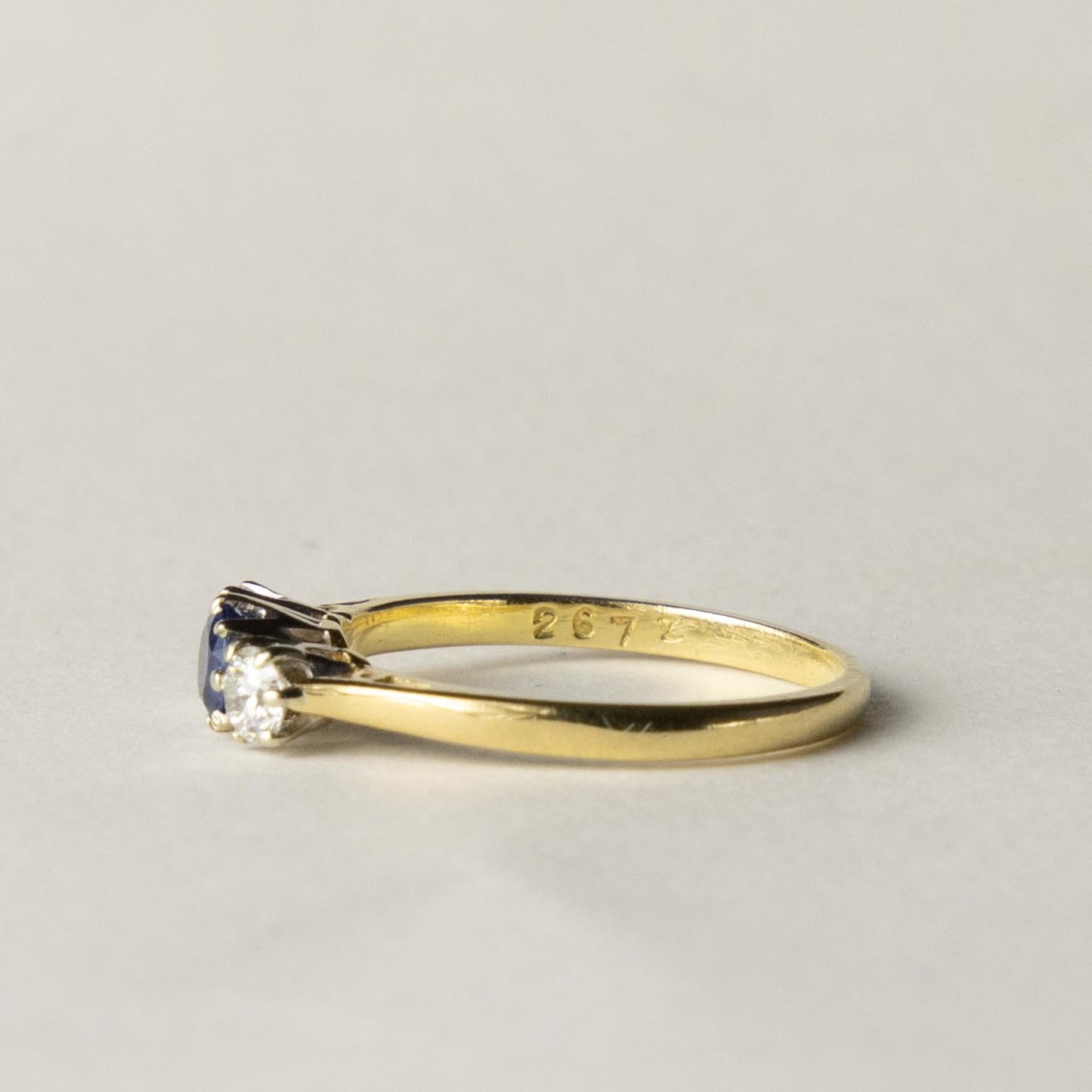 18ct sapphire & diamond trilogy