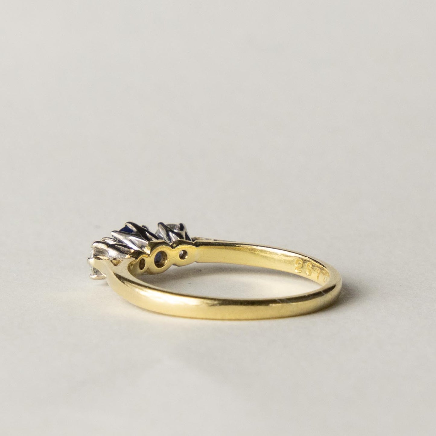 18ct sapphire & diamond trilogy