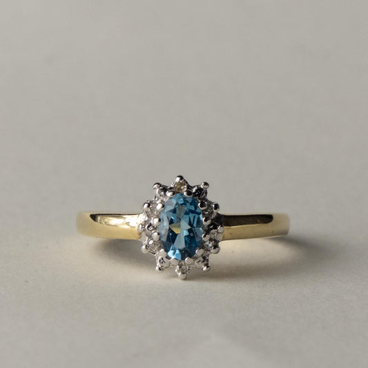 9ct Diana topaz & diamond