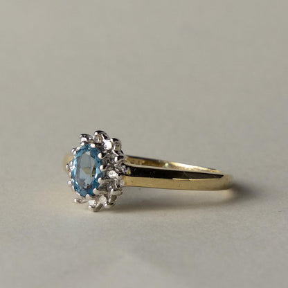 9ct Diana topaz & diamond