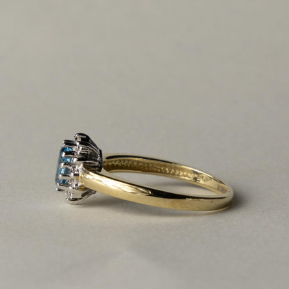 9ct Diana topaz & diamond