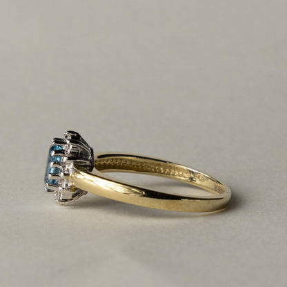 9ct Diana topaz & diamond