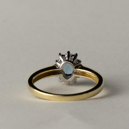 9ct Diana topaz & diamond