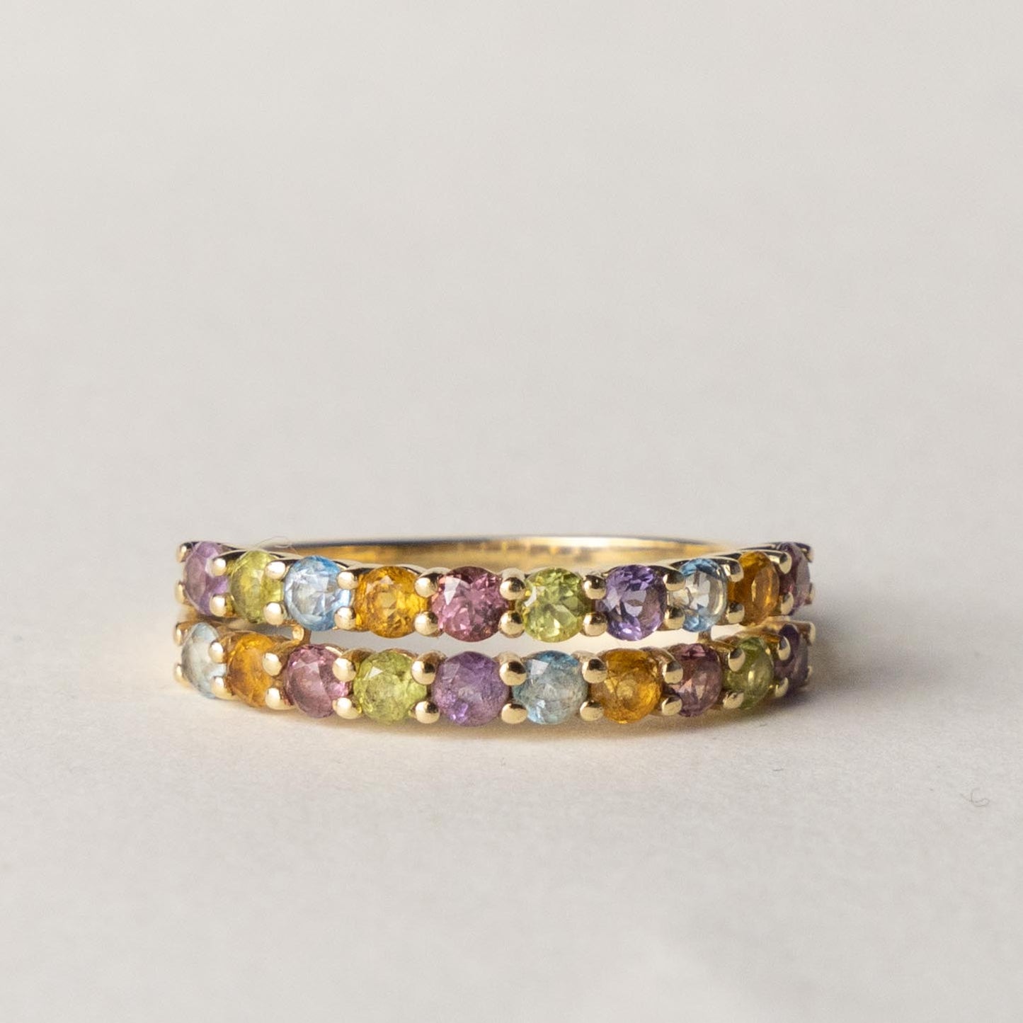14ct multi gemstone ring