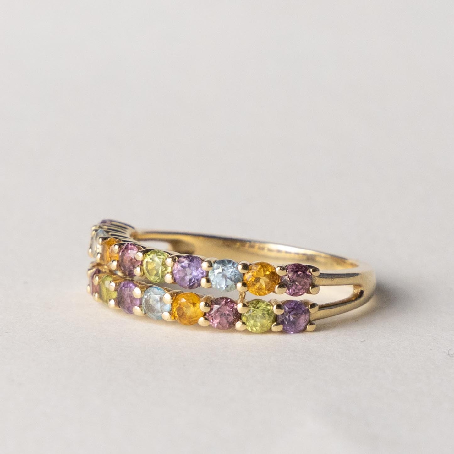 14ct multi gemstone ring