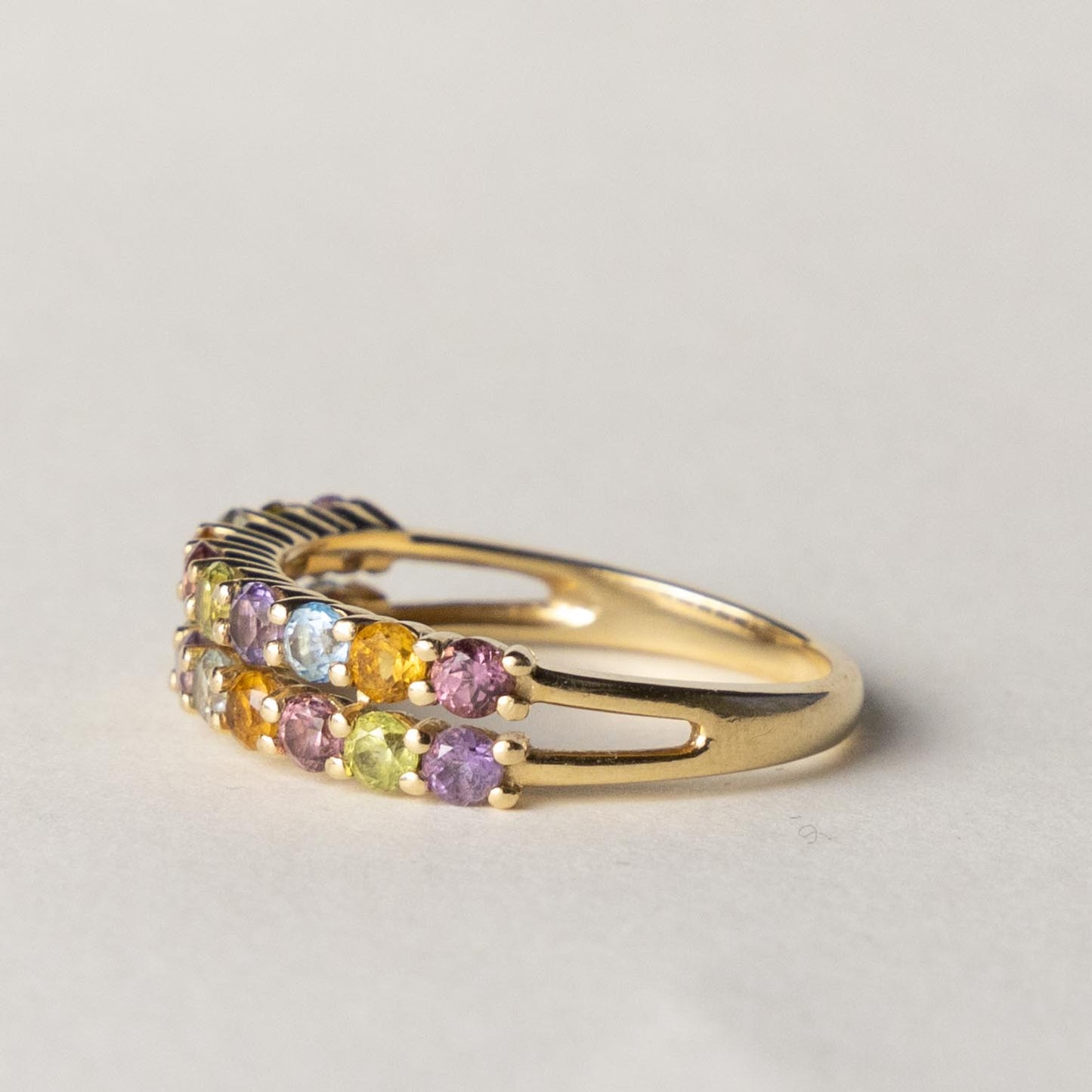 14ct multi gemstone ring