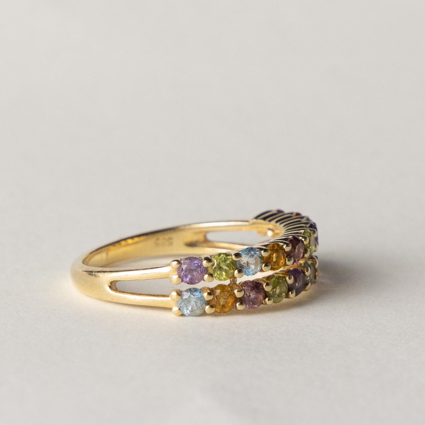 14ct multi gemstone ring