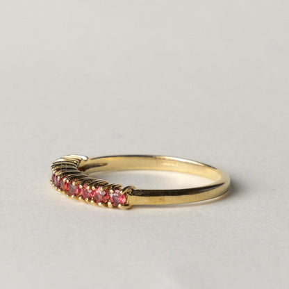 9ct ruby row ring