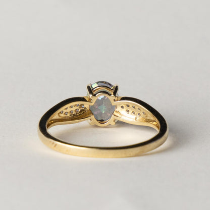 9ct mystic topaz & diamond ring