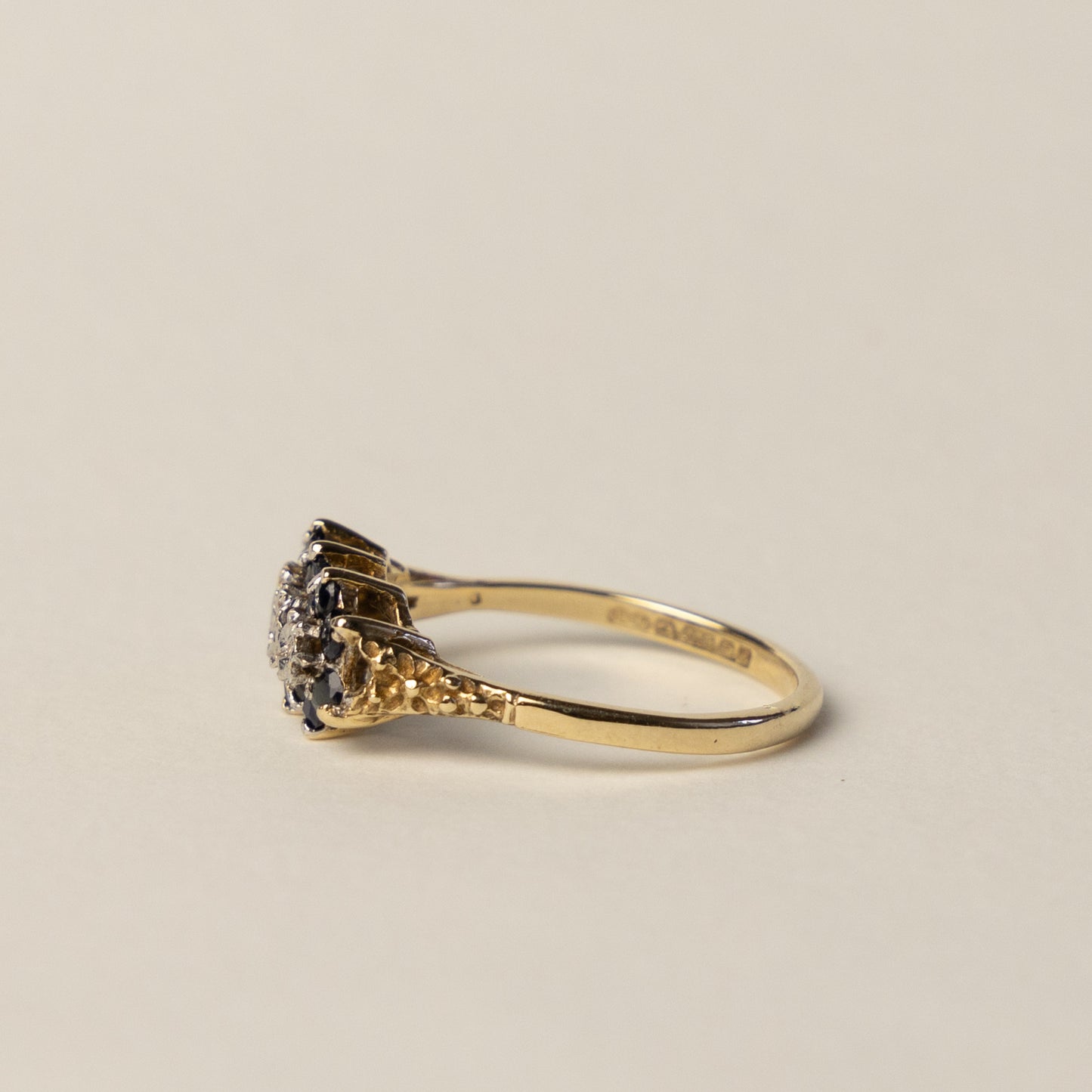 9 carat flower cluster ring