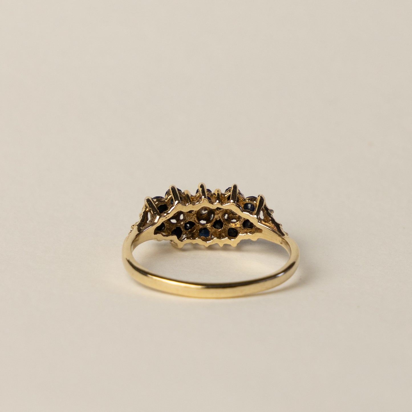 9 carat flower cluster ring
