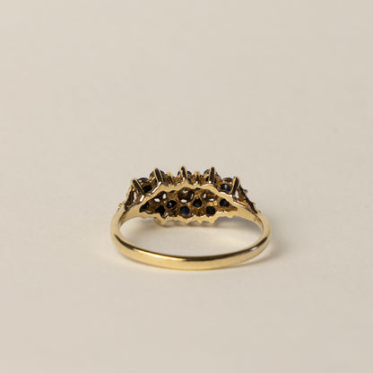 9 carat flower cluster ring