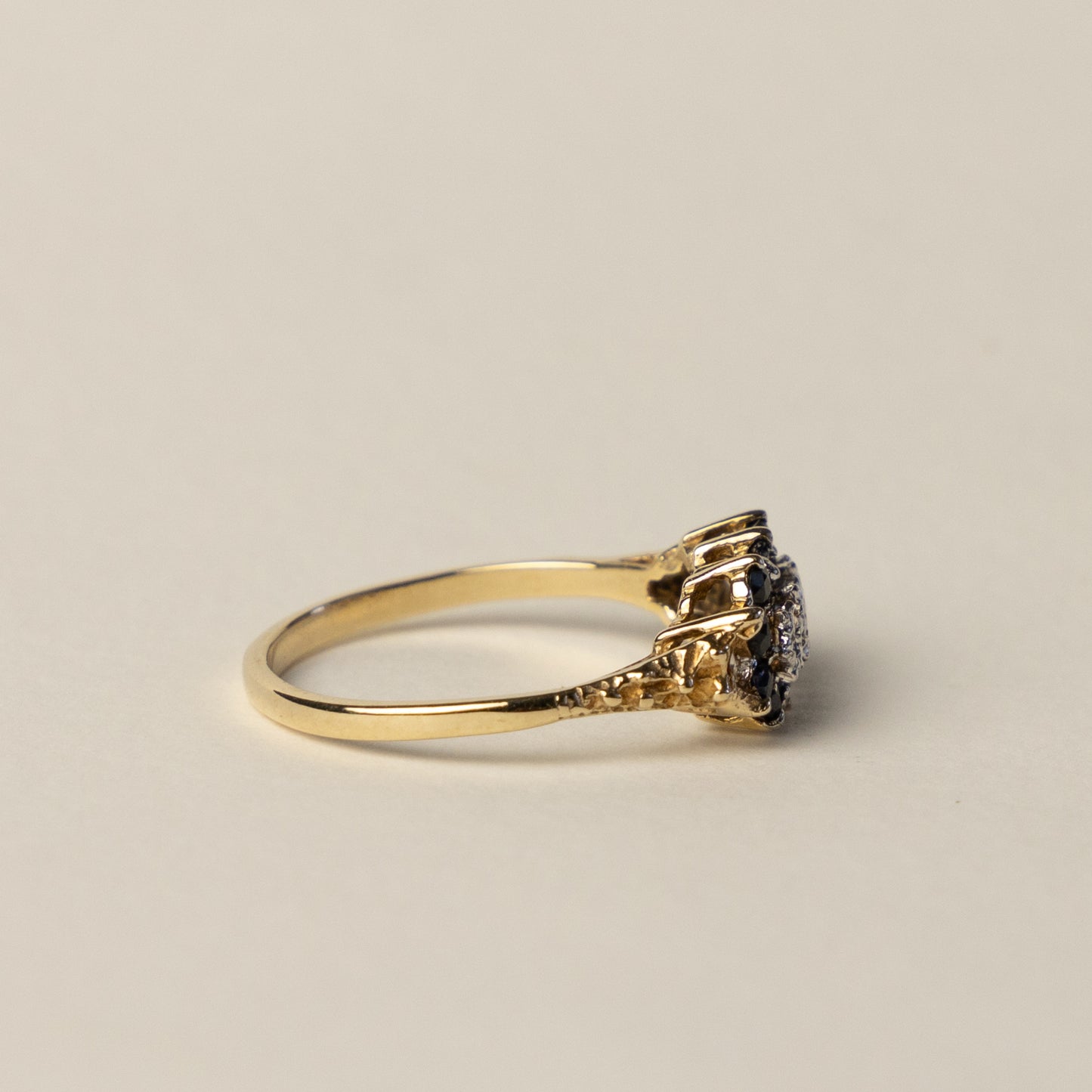 9 carat flower cluster ring